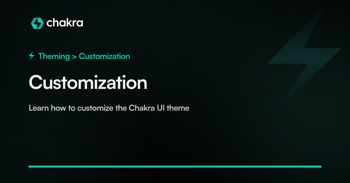 Chakra UI 테마 커스터마이징